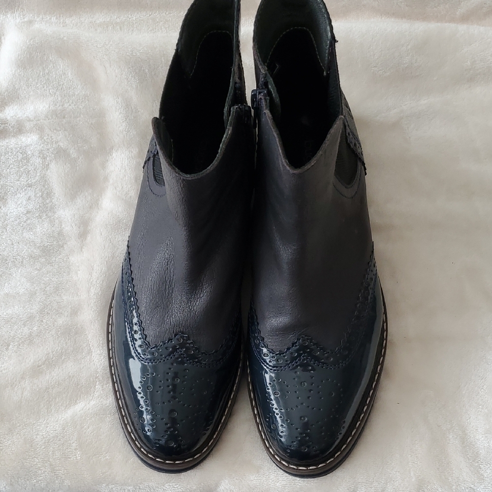 Unisex Bugatti Chelsea Boots Leather Wingtip Boots